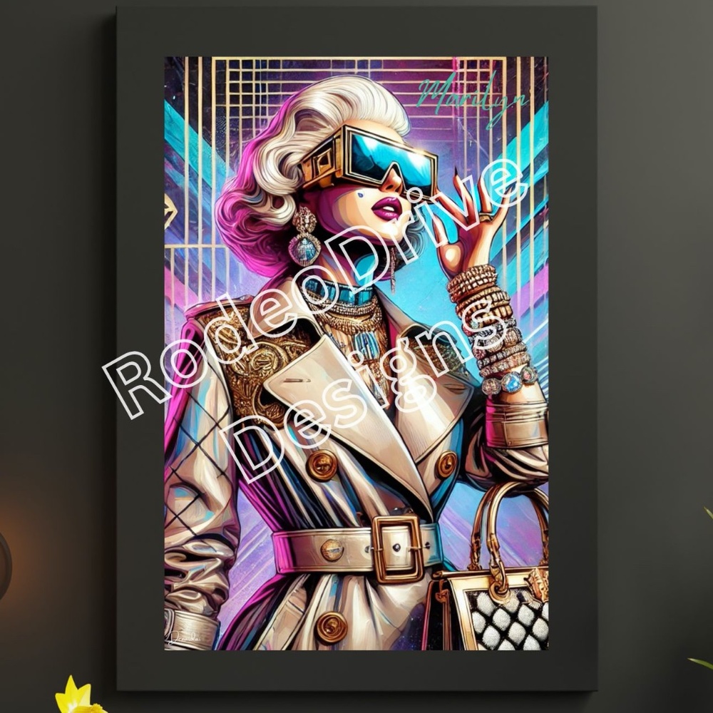 Marilyn Monroe Luxe 11x17 Art Print Limited Edition from Rodeo Drive Designs